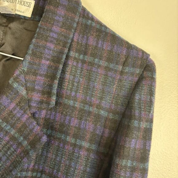 Vintage Peabody House Blazer Skirt Suit Set Womens 13/14 Polyester Wool Blend - Picture 7 of 13